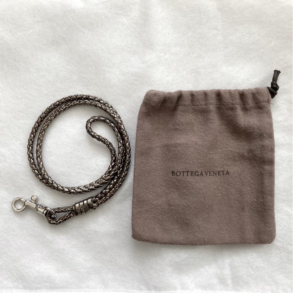 Bottega Veneta Metallic Lanyard Keychain